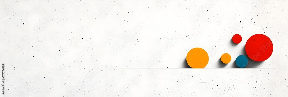 Aufkleber minimalist abstract shapes design on light background