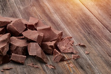 Chocolate explosion of tasty sweet pieces