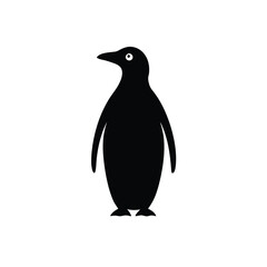 Naklejka premium a Penguin, vector silhouette, isolated on white background 