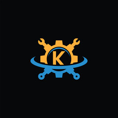 Free Vector Technology Logo With Letter K