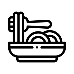 pasta line icon