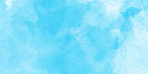 Colorful gradient ink colors wet effect hand drawn paper texture background, Blue watercolor abstract cloudy sky background, Abstract vector blue watercolor paint splash.