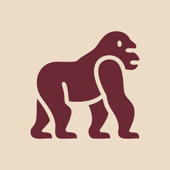 Simple gorilla logo vector design