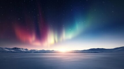 Polar aurora Australis, Antarctic atmosphere, night skies.
