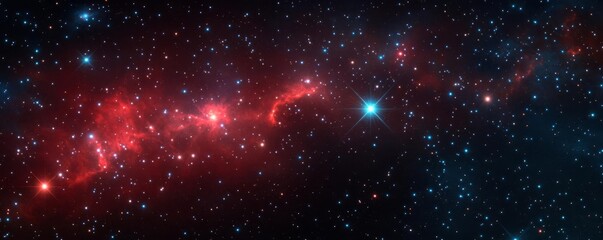 Aries constellation, star cluster, fiery red glow, celestial background, dynamic energy