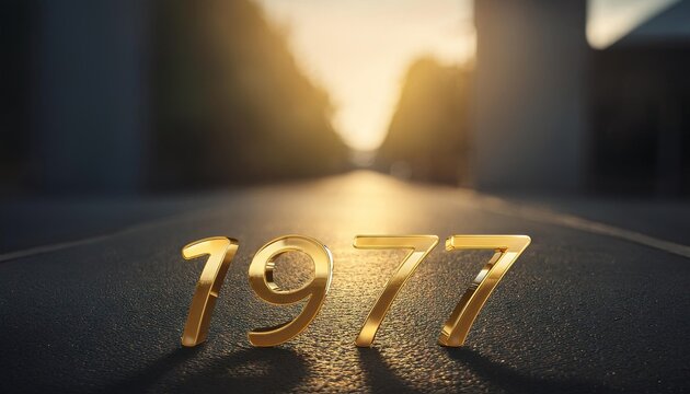 1977 Golden Numbers Representing a Historic Year