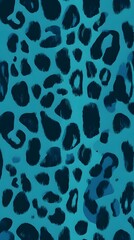 Fototapeta premium Marks, Leopard Skin Spots, on Blue Background, Abstract Image, Texture, Pattern Background, Wallpaper, Cover and Screen of Smartphone, PC, Laptop, 9:16 and 16:9 Format