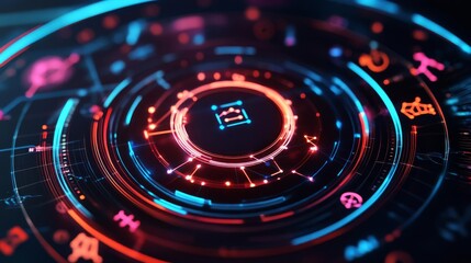 Horoscope gadgets, zodiac-themed devices, digital age style, cosmic interfaces