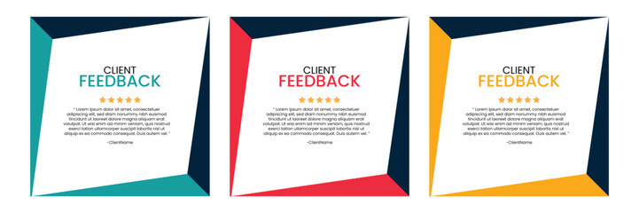 Client testimonial or Customer Feedback social media post design