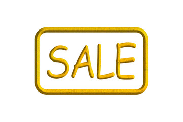 sale tag 3d illustration, gold motive, label for an advertising campaign, collection for your unique selling poster, banner ads