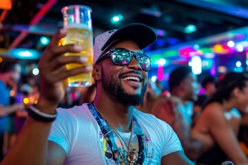 Trinidad and Tobago's lively nightlife in Port of Spain, with clubs playing a mix of Soca, reggae, and calypso