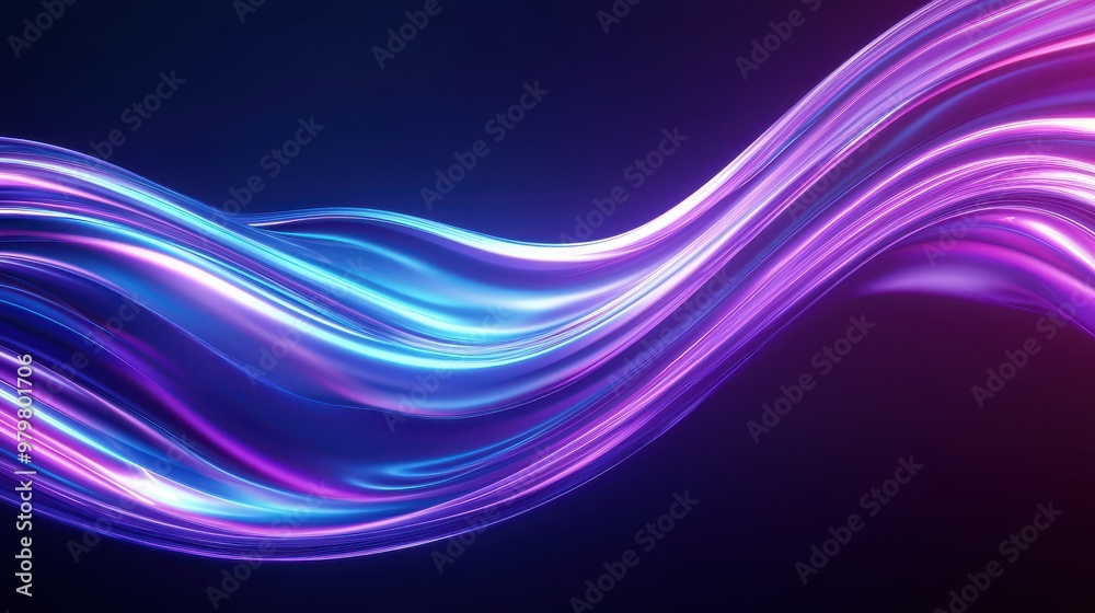 Aufkleber Vibrant abstract wave of light showcasing dynamic colors and fluid movement, perfect for backgrounds or creative projects.