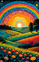 abstract rainbow background