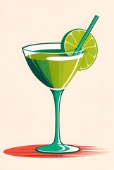 cocktail with lime
