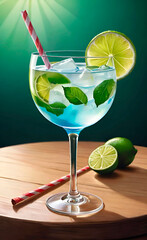 cocktail with lime