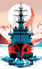 ship in the sea