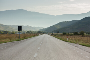 Mountain landscape in Albania. The beautiful summer nature in Europe. Adventure travel in Albania.
