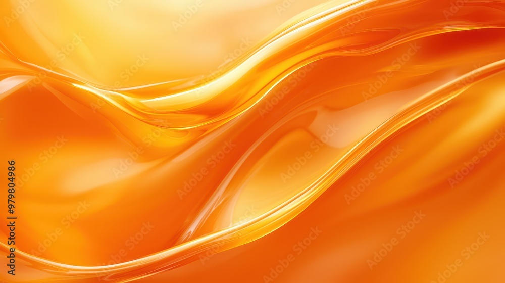 Aufkleber stunning orange silk fabric gracefully flowing, creating a smooth and elegant texture that adds warm