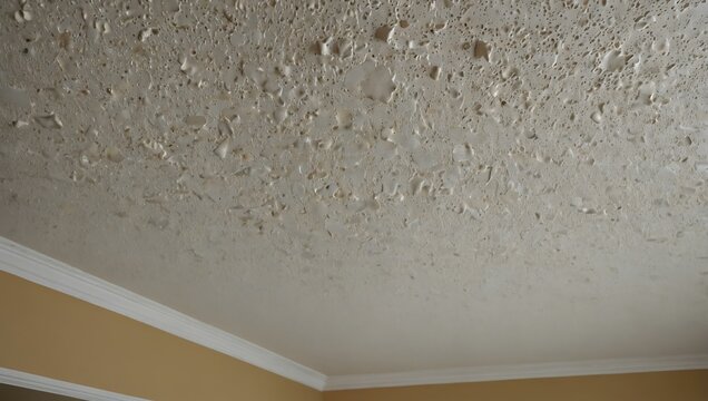 White popcorn ceiling texture.