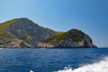 Naklejka premium Zakynthos August 2024, amazing multicolored and surprising landscapes