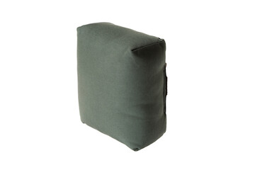 A green tactical barricade bag is isolated on a white. The bag is designed to provide a stable rest...