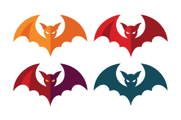 Halloween horizontal banner with a vector logo. The inscription with ominous tree branches, bats, and a pretty witch on the background of the full moon.