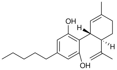 Cannabidiol CBD Hanf Chemie Strukturformel	
