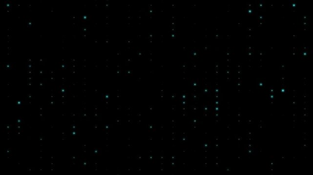 Tech dots blinking on server on black background 4k footage, dots blinking footage, dots animation, tech system, animation in system footage