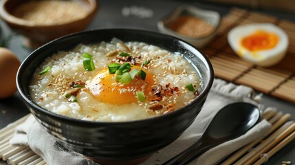 Asian rice porridge Congee bowl