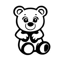 Naklejka premium teddy bear with heart