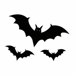 Fototapeta premium Flying Bat Vector Illustration - Cartoon, Clipart, and Line Art Design