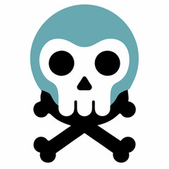 Halloween Skull Vector Illustration | Cartoon, Clipart & Line Art Design