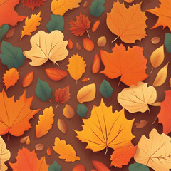 Beautiful autumn illustration background