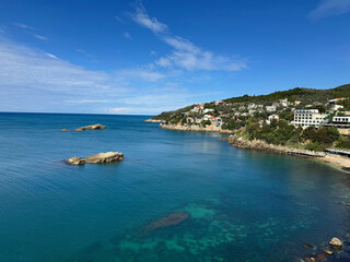 Montenegro Adriatic sea view on Ulcinj town