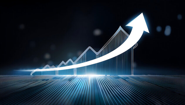  Upward arrow for business growth &ndash; A vector icon of an upward arrow, used to symbolize fina_1(455)