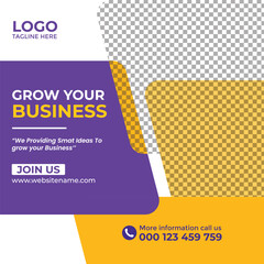 Digital marketing agency instagram post and social media banner template