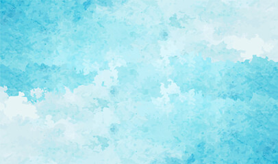 Abstract watercolor winter blue background