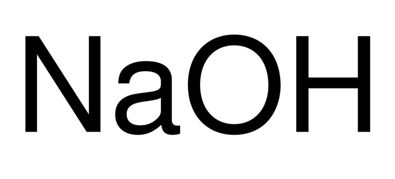 Natriumhydroxid NaOH Chemische Strukturformel Vektor