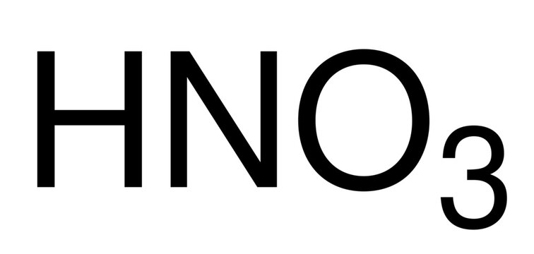 Salpeters&auml;ure HNO3 Chemische Strukturformel Vektor