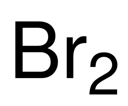 Brom Chemische Strukturformel Vektor