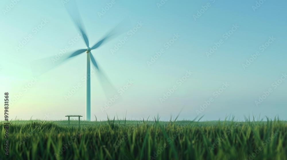 Canvas Prints Wind Turbine in a Field