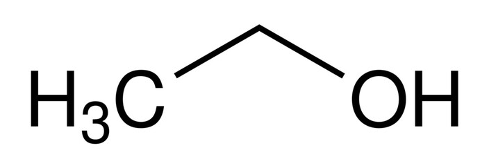 Ethanol Alkohol Chemische Strukturformel Vektor