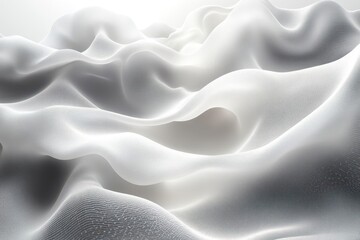 Obraz premium elegant monochrome wave pattern with subtle gradients and flowing lines seamless texture creating illusion of movement and depth on pristine white background