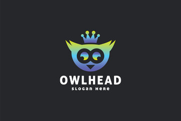 Cute Owl Head Logo
