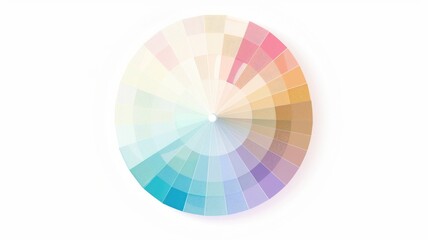 Obraz premium Abstract Pastel Color Wheel with Gradient Segments