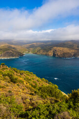 Fototapeta premium Cala Jóncols depuis le Cap de Norfeu dans le Parc Naturel du Cap de Creus sur la Costa Brava