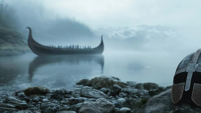 Viking Helmet by Tranquil Waterscape