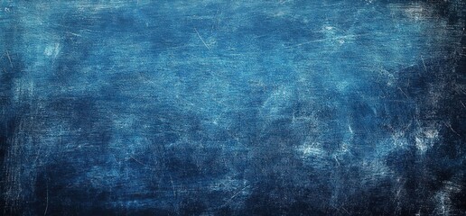 Abstract blue grunge background with textured surface.