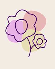 Abstract sunflower wall art for decoration