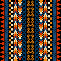 Geometric Ethnic Native American seamless pattern